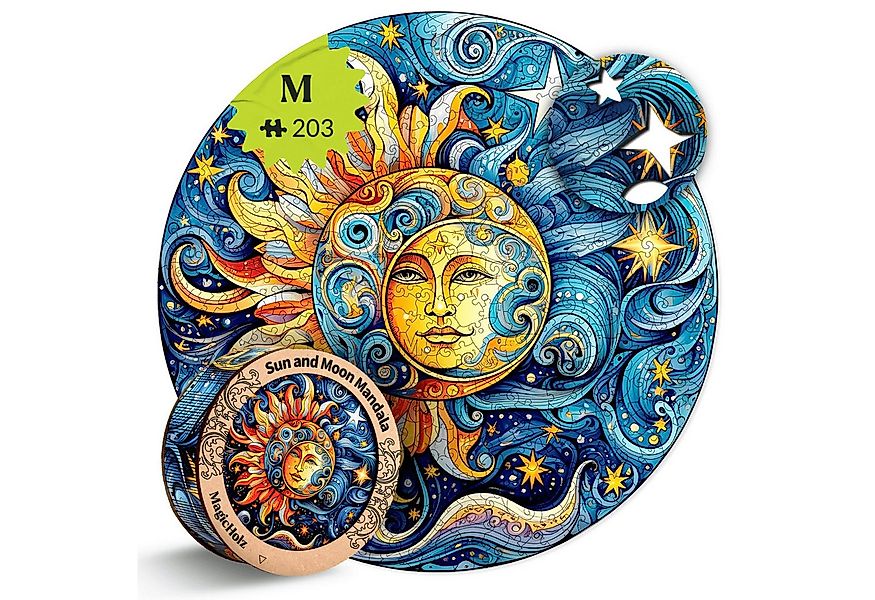 MagicHolz Puzzle MagicHolz Sonne und Mond Mandala Holzpuzzle, 549 Puzzletei günstig online kaufen