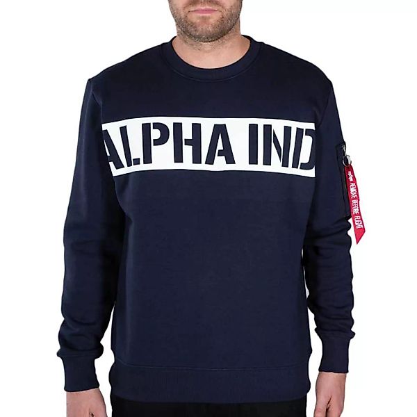 Alpha Industries Printed Stripe Sweatshirt S Rep.Blue günstig online kaufen