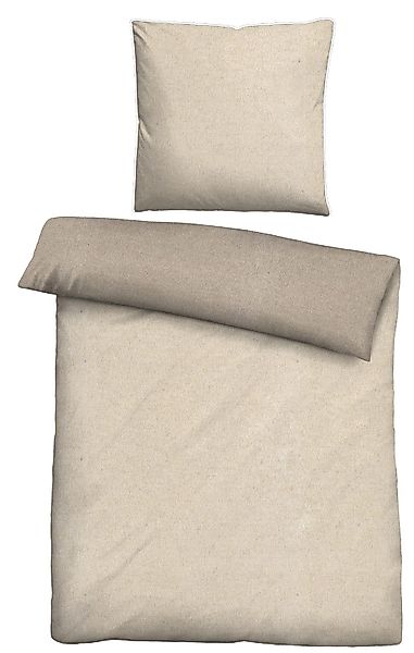 Biberna Bettwäsche Biberna Melange- Flanell Bettwäsche günstig online kaufen