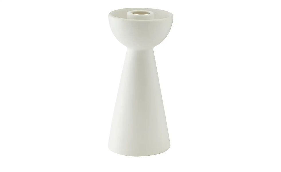 HOME STORY Kerzenhalter   ¦ weiß ¦ Porzellan ¦ Maße (cm): H: 16,5  Ø: 7.6 A günstig online kaufen