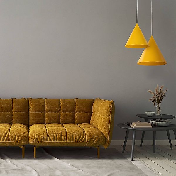 Hängeleuchte Cono, 1-flammig, Ø 25 cm, gelb, E27 günstig online kaufen