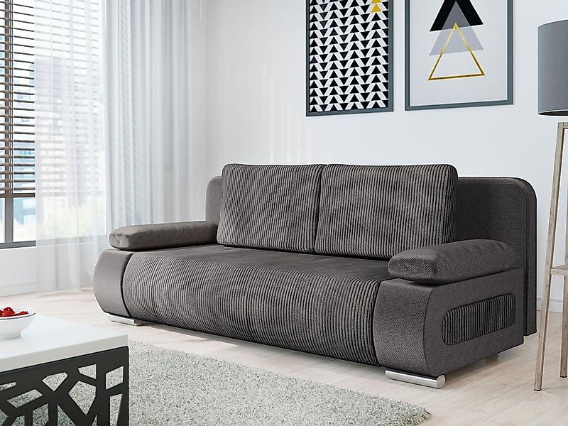 MIRJAN24 Schlafsofa Emma Cord, mit Schlaffunktion und Bettkasten, Rückenleh günstig online kaufen