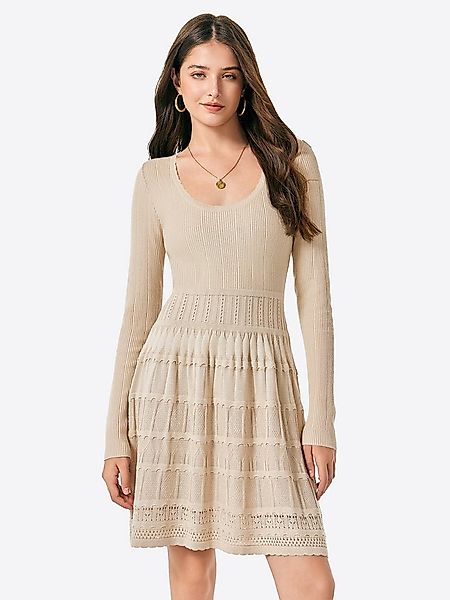 Imily Bela Strickkleid Damen Kurzes A-Linien-Kleid mit Rundhalsausschnitt ( günstig online kaufen