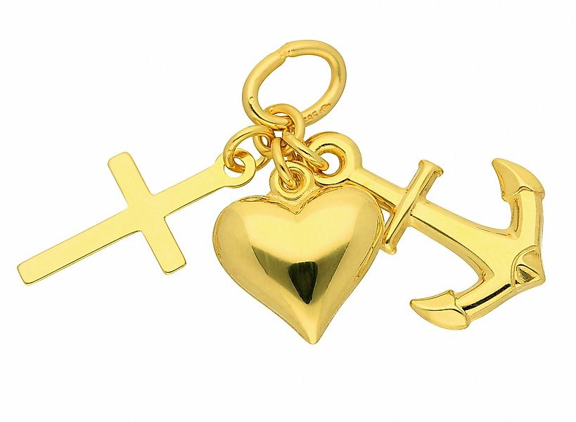 Adelia´s Kette mit Anhänger "585 Gold Anhänger Glaube-Liebe-Hoffnung", Schm günstig online kaufen