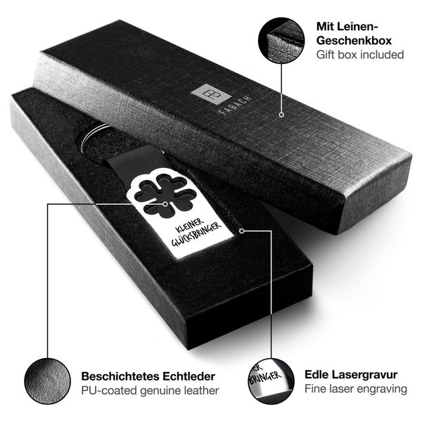 FABACH Schlüsselanhänger Leder mit Kleeblatt und günstig online kaufen