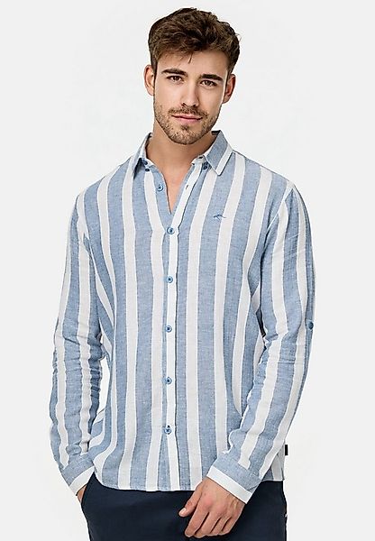Indicode Langarmhemd Herren Brayden Herrenhemd Langarm mit Button-Down-Krag günstig online kaufen