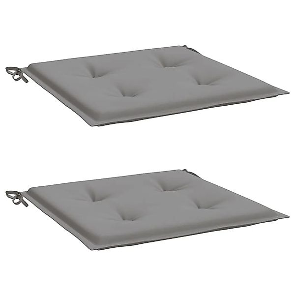 vidaXL Gartenstuhl-Kissen 2 Stk Grau 50x50x4 cm Oxford-Gewebe 47597 günstig online kaufen