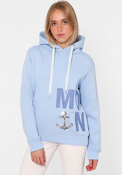 Zwillingsherz Hoodie "Paillette MOIN" mit Paillettenanker günstig online kaufen