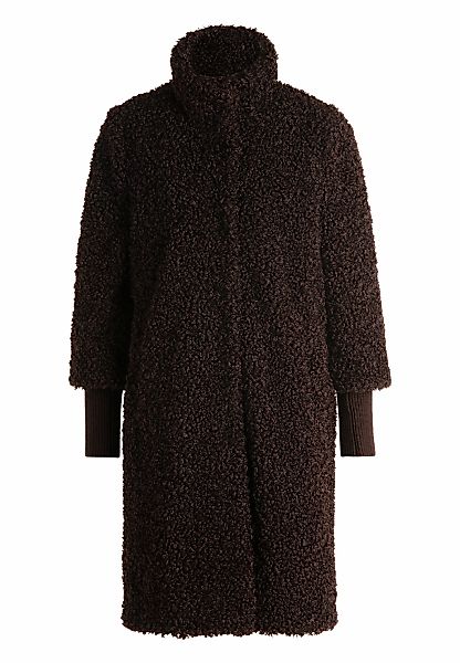 Zero Fellimitatmantel "zero Damen Teddymantel mit Stehkragen" günstig online kaufen