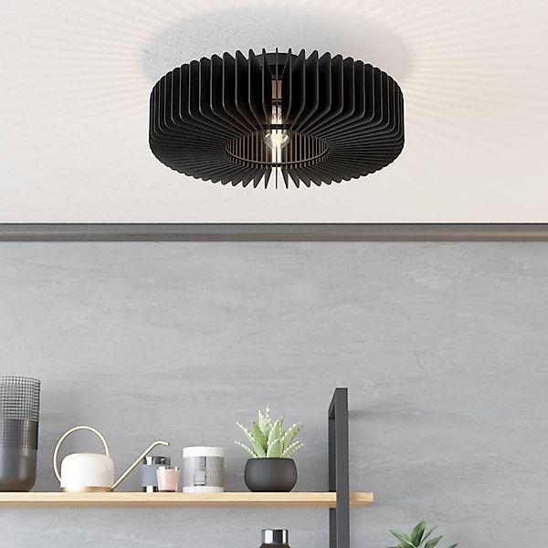 Deckenlampe Palombaia im Fächerlook, grau günstig online kaufen