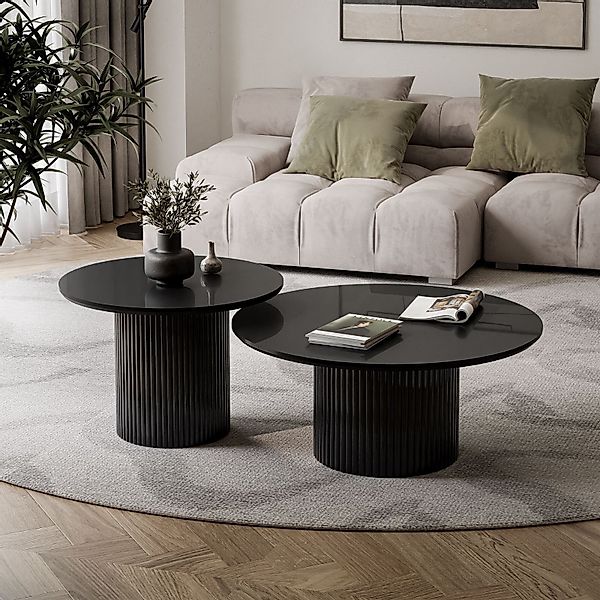 yourhouse24 Couchtisch Set OVI 2in1 Riffel-Design günstig online kaufen
