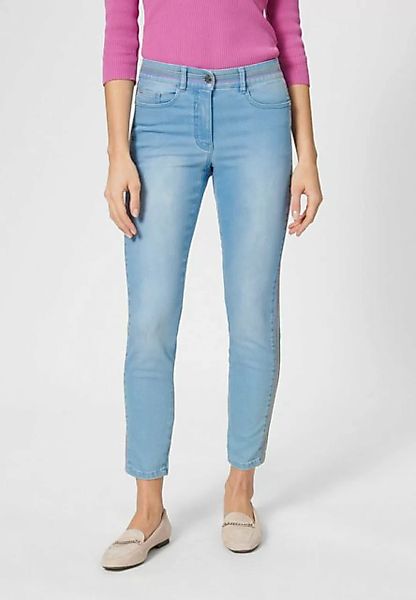 MADELEINE Gerade Jeans Schmale 7/8-Jeans mit bunten Streifen-Akzenten günstig online kaufen