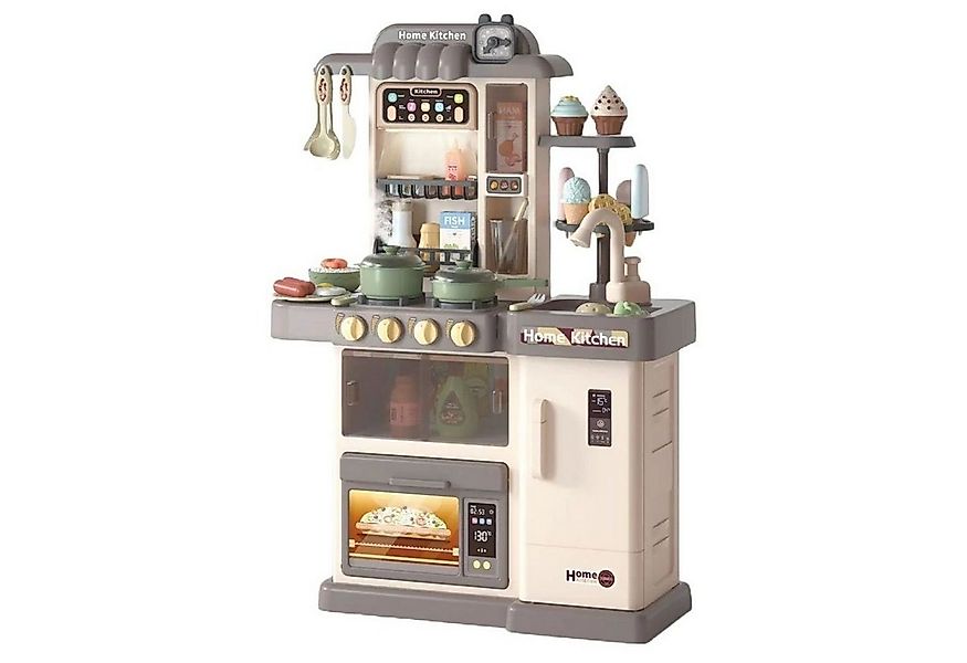 Coemo Spielküche JASMIN Kunststoff, Grau Kinderküche 37 Teile Zubehör Herd günstig online kaufen