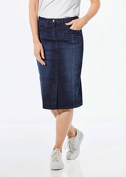 GOLDNER Jeansrock Jeansrock mit Formbund Midirock im 5-Pocket-Design, Gehsc günstig online kaufen