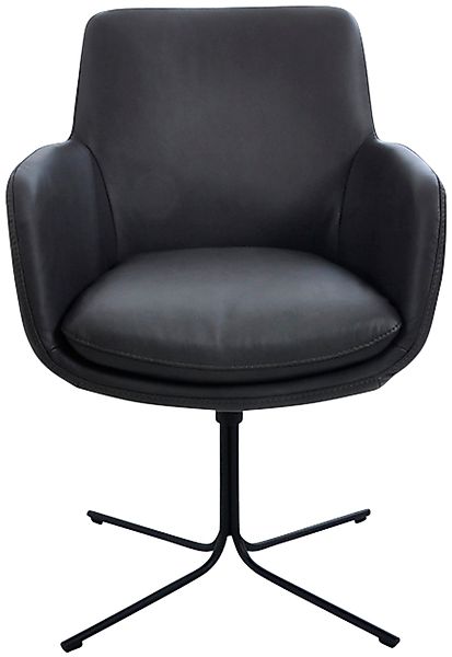 K+W Komfort & Wohnen Drehstuhl "Pego" () filigranem 4-Fuß-Gestell in schwar günstig online kaufen
