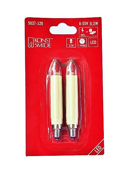 KONSTSMIDE LED-Lichterkette Konstsmide LED Birne Schaftkerze warmweiß 2er günstig online kaufen