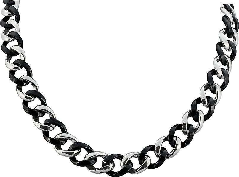 Amello Edelstahlkette Amello Panzer Halskette silber günstig online kaufen