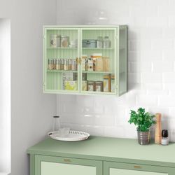 OKWISH Hängeschrank mit Glastüren, dreistufiger Stauraum günstig online kaufen