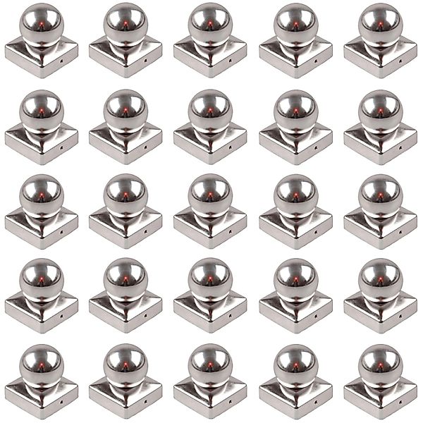 Holmwerk 25x Pfostenkappe Edelstahl 71mm Kugel Abdeckkappe Für Pfosten 7x7c günstig online kaufen