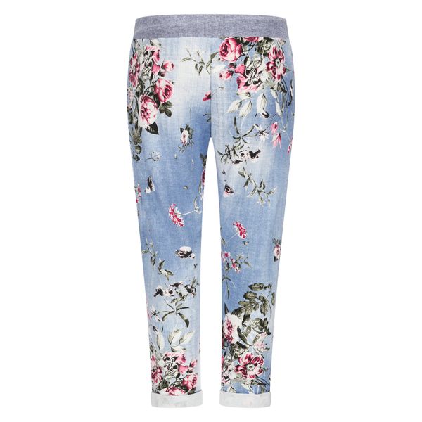 Mississhop Chinohose Damen Hose Blumen Jogginghose günstig online kaufen