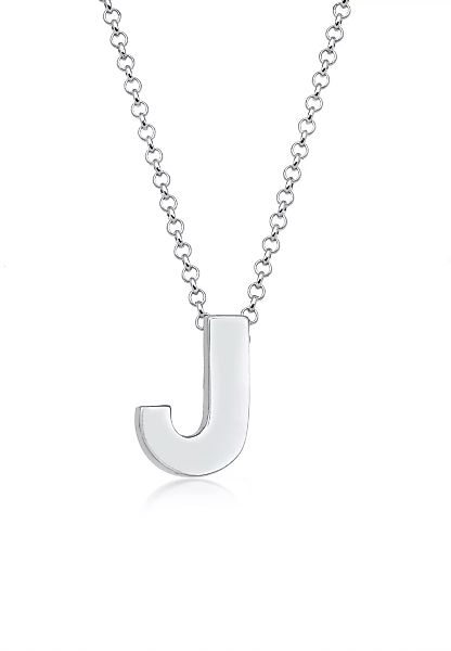 Elli Kette mit Anhänger "Buchstabe J Initialen Trend Minimal 925 Silber" günstig online kaufen