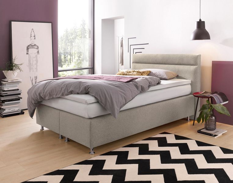 Westfalia Schlafkomfort Boxspringbett wahlweise mit LED-Beleuchtung günstig online kaufen