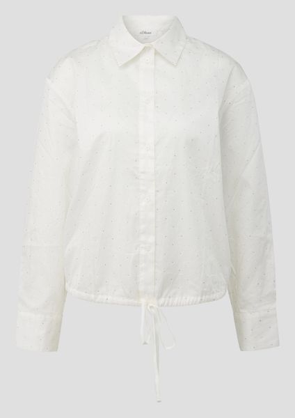 s.Oliver Langarmbluse Bluse Hemdbluse mit Glitzersteinen günstig online kaufen