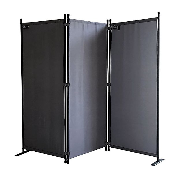 Quick Star Paravent Paravent 3tlg. 170x165cm Grau günstig online kaufen