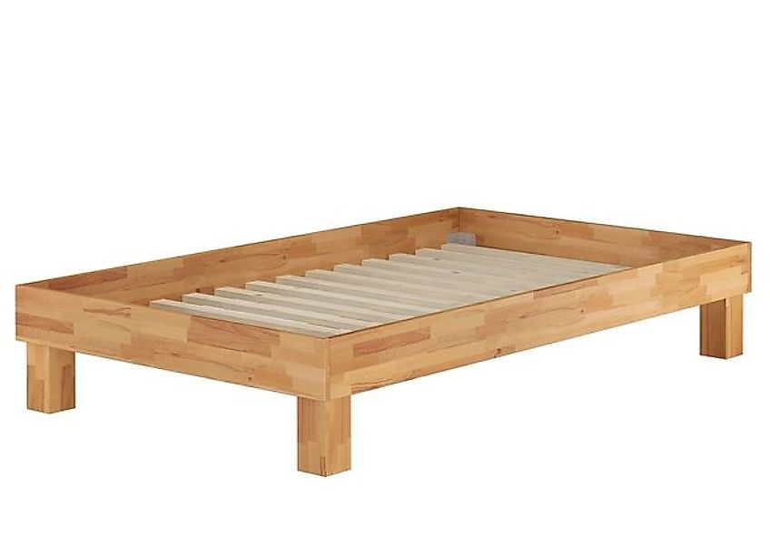 ERST-HOLZ Bett Breites Einzelbett Futonbett Bettrahmen Buche massiv 120x200 günstig online kaufen