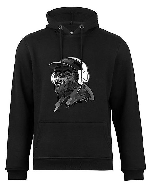 Cotton Prime® Hoodie mit Affenmotiv - Monkey mit DJ-Kopfhörer mit weichem I günstig online kaufen