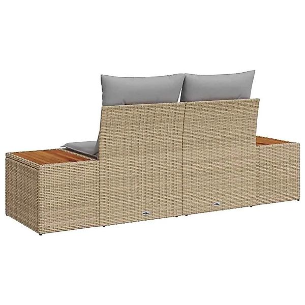 vidaXL Gartensofa Beige 184 x 62 x 85cm Poly-Rattan 42006815 günstig online kaufen