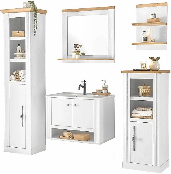 OTTO home Badmöbel-Set "WESTMINSTER, Bad im Landhausstil, 5-teiliges Badezi günstig online kaufen