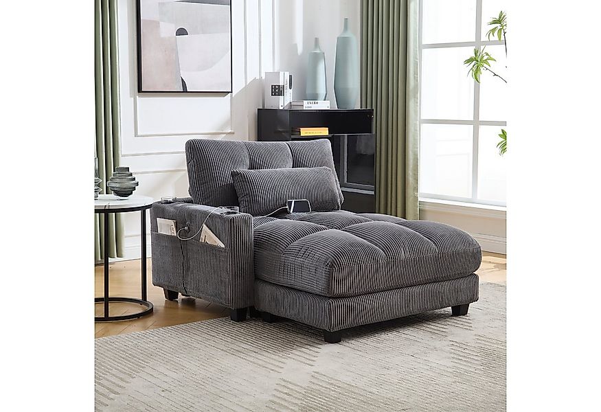 Odikalo Loungesofa Einzelsofa Freizeitsofa Palmensessel handgeländer Tasche günstig online kaufen