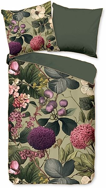 Descanso Wendebettwäsche "Onaz" 3 Stk. tlg. Satin, Reißverschluss, Paspel, günstig online kaufen