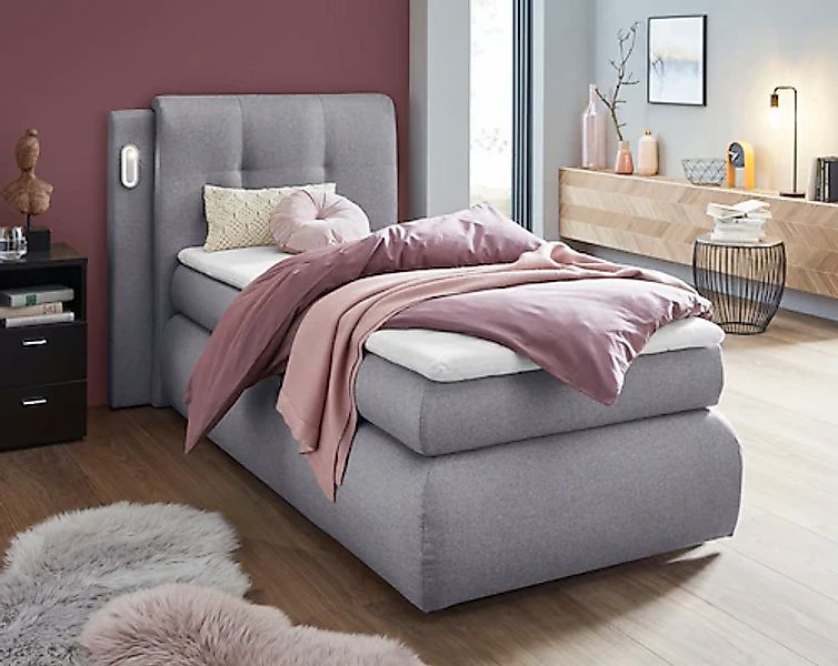 COLLECTION AB Boxspringbett »Borna«, inklusive Bettkasten, LED-Beleuchtung günstig online kaufen