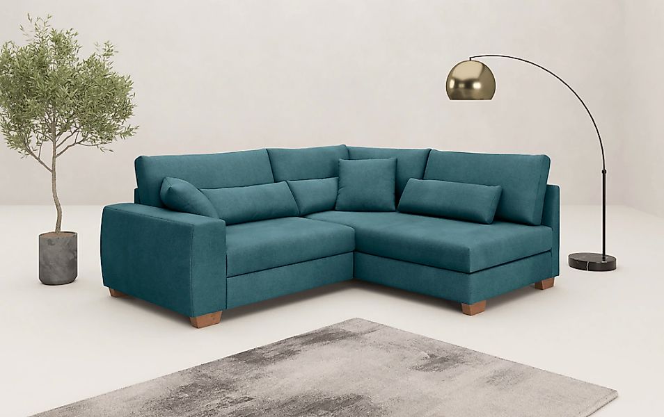 Mr. Couch Ecksofa "Hilla L-Form", Mit Federkern, wahlweise mit Bettfunktion günstig online kaufen
