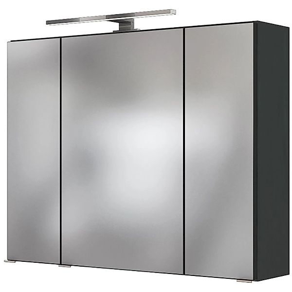 Held Möbel 3D-Spiegelschrank Verona 80 cm Graphitgrau günstig online kaufen