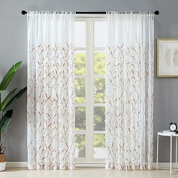 BYSURE Vorhang (2 St), Ösen, halbtransparent, günstig online kaufen