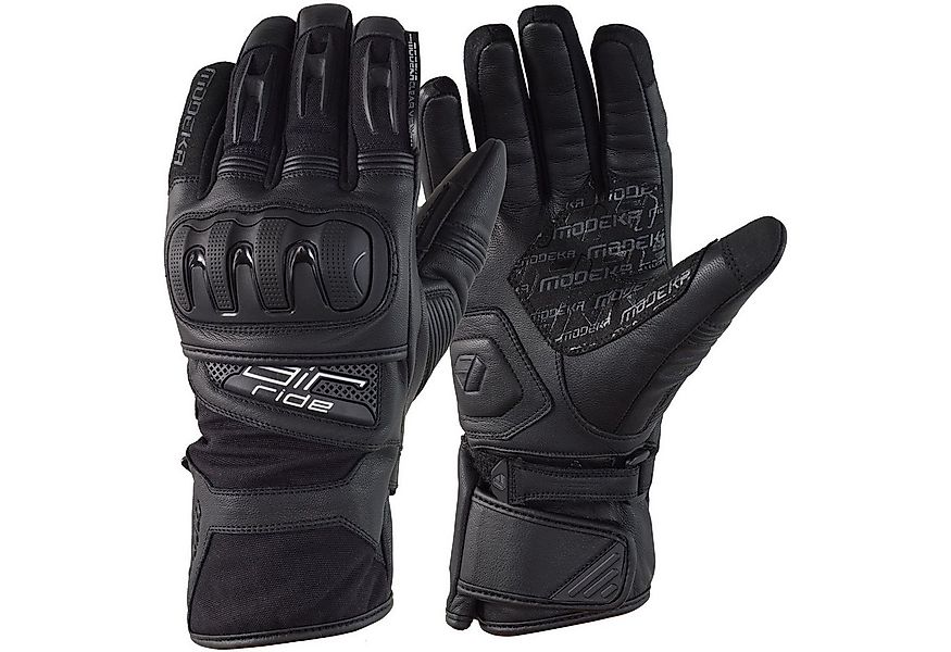 Modeka Motorradhandschuhe Modeka Air Ride Dry II Lederhandschuhe schwarz wa günstig online kaufen