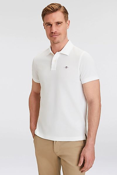 Gant Poloshirt aus Baumwolle Farbe weiß Größe: 5XL günstig online kaufen