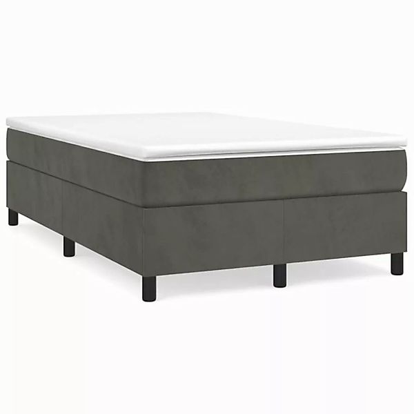 vidaXL Boxspringbett Dunkelgrau 120x200 cm Samt1393298 günstig online kaufen