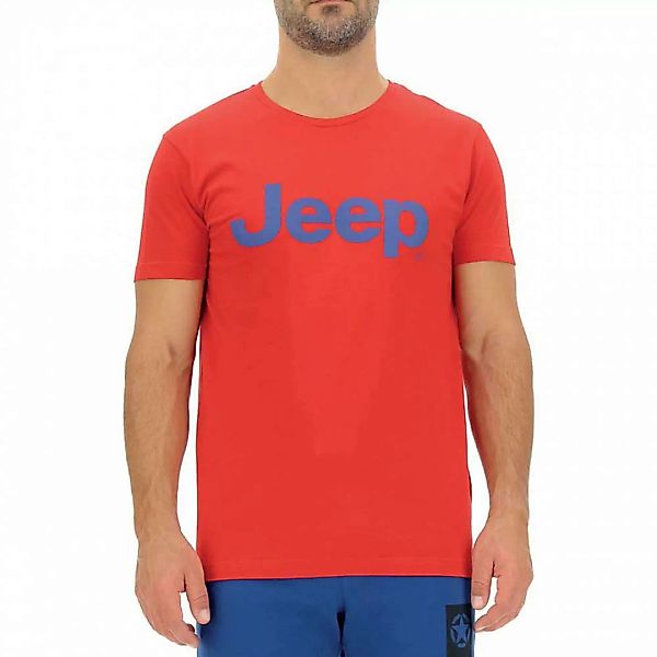 Jeep O102054r598 Kurzärmeliges T-shirt M Red / Vivid Blue günstig online kaufen