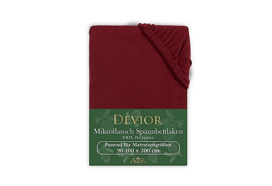 Devior Spannbettlaken Fleece 100% Polyester, kuschelig warmes Winterspannbe günstig online kaufen