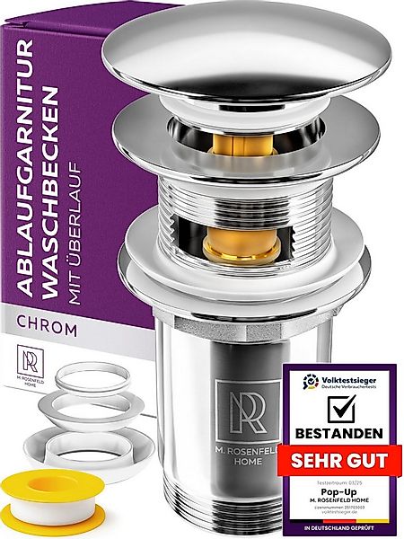 M. Rosenfeld Ablaufgarnitur Waschbecken 1/4 aus Edelstahl & Messing für Was günstig online kaufen