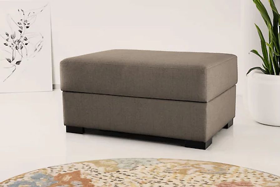 Home affaire Polsterhocker »Branwell« 95/63 cm, Struktur fein, mit Stauraum günstig online kaufen