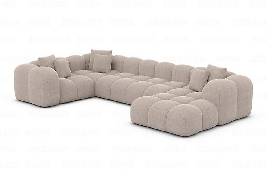 Sofa Dreams Sofa Formentera U Form, 6-Sitzer Couch Ottomane - Ausrichtung w günstig online kaufen