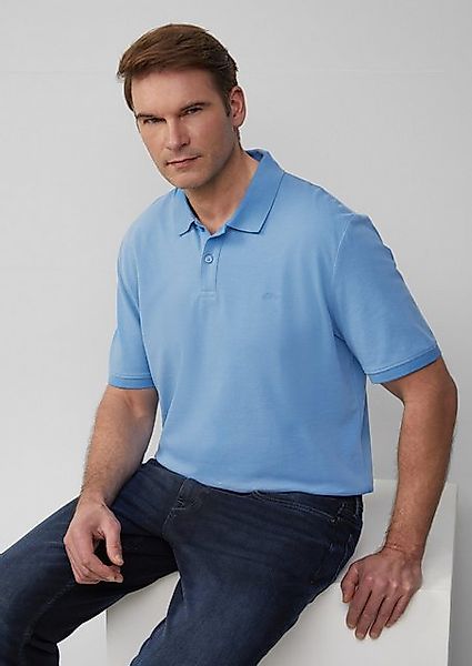 s.Oliver Kurzarmshirt Poloshirt mit Logo-Stickerei Logo günstig online kaufen