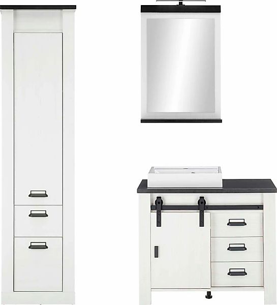 Home affaire Badmöbel-Set "SHERWOOD, Bad im modernen Design, 3-teiliges Bad günstig online kaufen