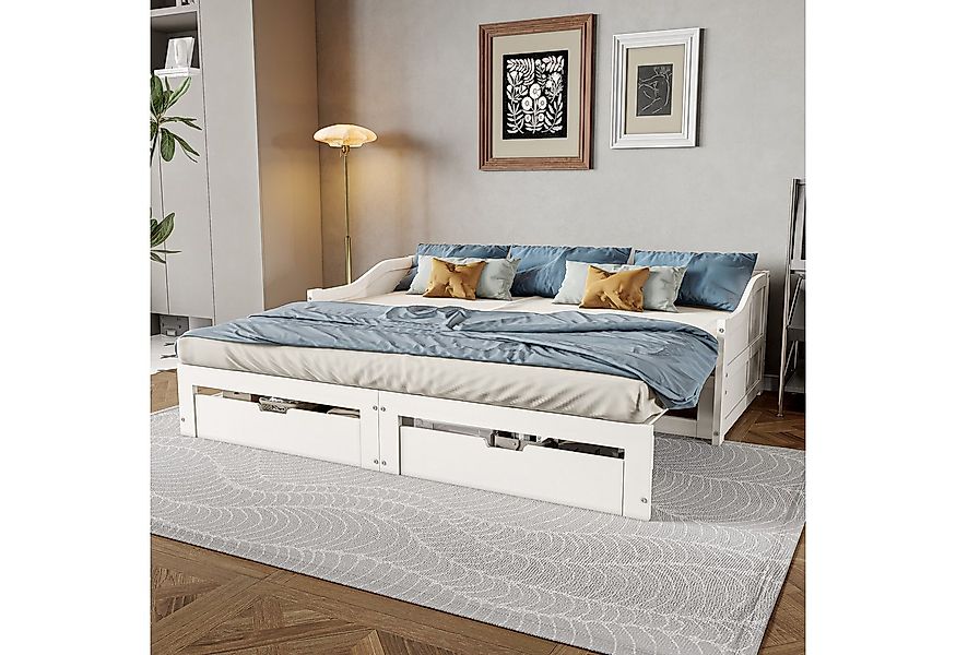 Gdood Schlafsofa Stauraumbett Daybett Tagesbett Ausziehbett, Holzbett, Mit günstig online kaufen