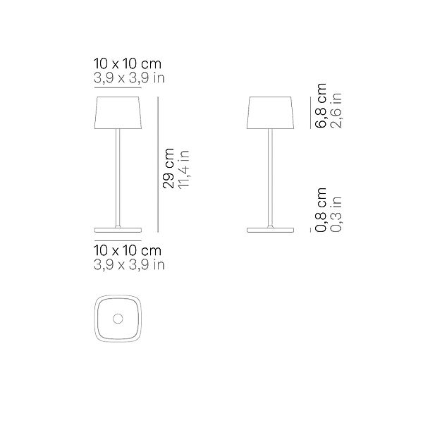 Zafferano LED Tischleuchte Zafferano Akku-Tischlampe Ofelia günstig online kaufen